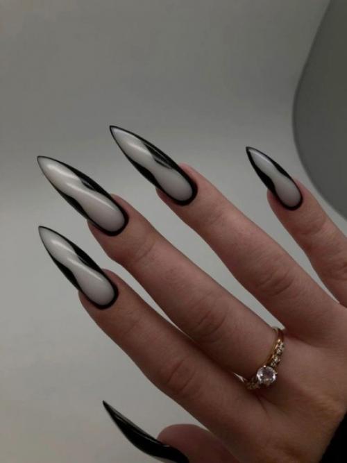 Стильные идеи маникюра на длинные ногти. 03