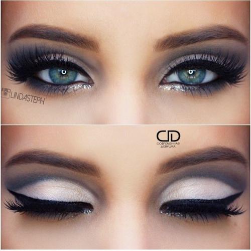 Идеи праздничного макияжа со стрелками. 05