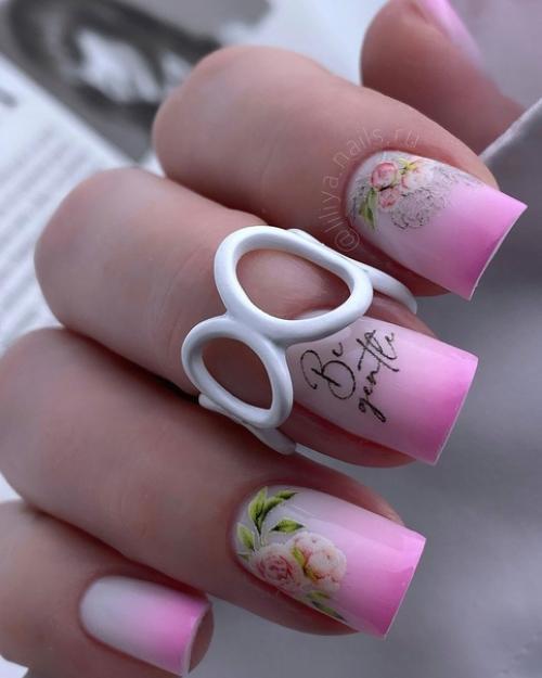 Новинки розового маникюра, достойные ваших стильных ноготков. 02 Новинки розового маникюра, достойные ваших стильных ноготков. 02