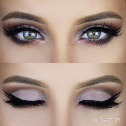 Идеи праздничного макияжа со стрелками. 04