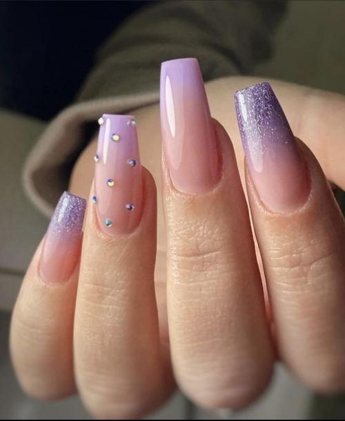 Идеи маникюра - фиолетовый. 04