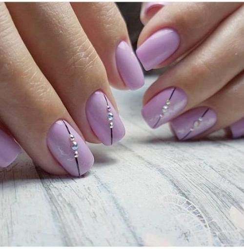 Идеи маникюра - фиолетовый. 01