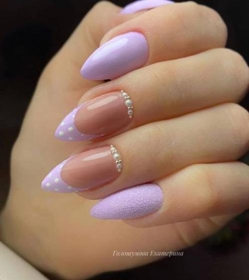 Идеи маникюра - фиолетовый. 07