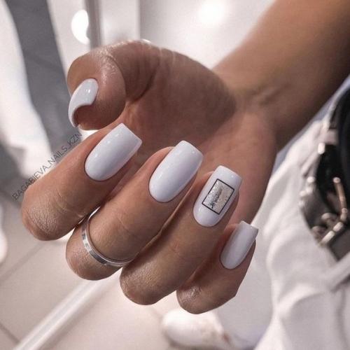 Идеи маникюра на квадратные ноготки. 06