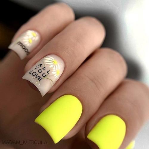 Идеи маникюра на квадратные ноготки. 03