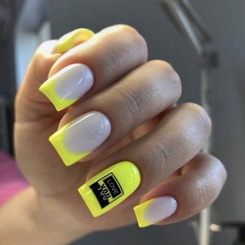 Идеи маникюра на квадратные ноготки. 09