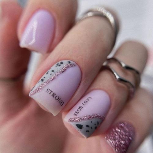 Идеи маникюра на квадратные ноготки. 05