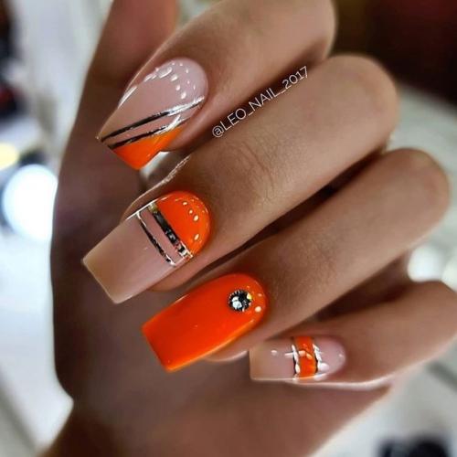 Идеи маникюра на квадратные ноготки. 02