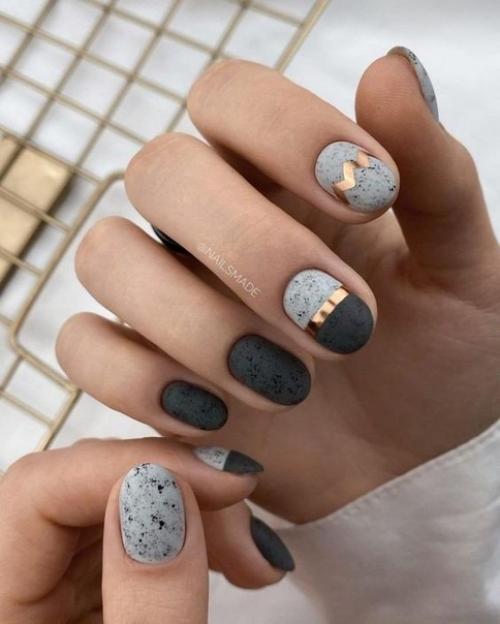 Маникюр на короткие ногти. 07