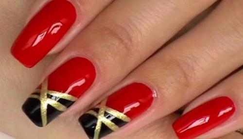 Контрастный маникюр с золотом (пошаговый урок). 04 Контрастный маникюр с золотом (пошаговый урок). 04