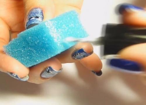 Джинсовый маникюр (пошаговый урок). 01