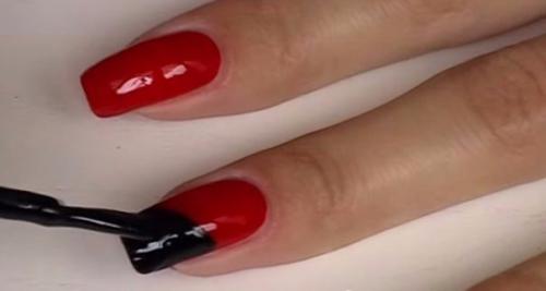 Контрастный маникюр с золотом (пошаговый урок). 01 Контрастный маникюр с золотом (пошаговый урок). 01