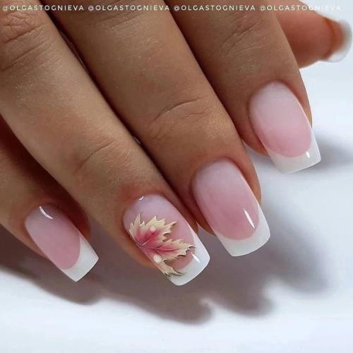 Осенние листочки в маникюре - это отлично идеально подходит для дизайна осени, который не только помещен, но и очень популярен. 04