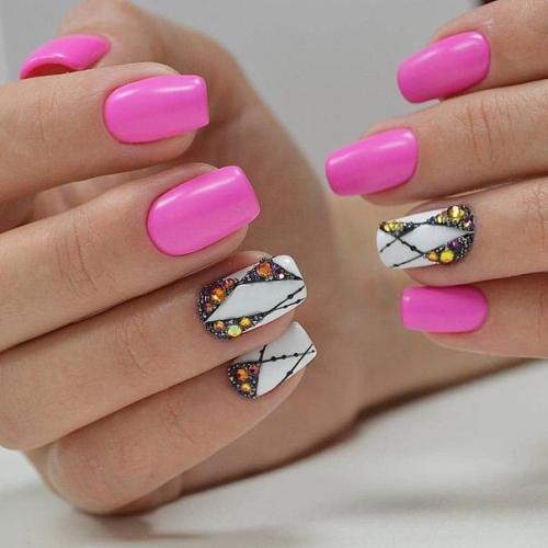 Подборка идей яркого маникюра. 05