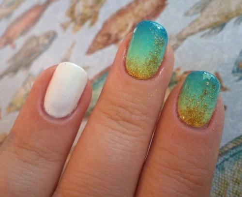 Пошаговый урок маникюра Морская Пена. 04 Пошаговый урок маникюра Морская Пена. 04