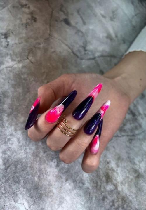 Прекрасный выбор маникюра, на длинные ногти. 07