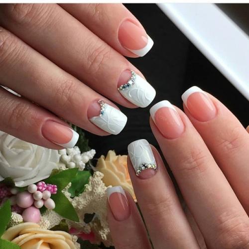 Обычный французский маникюр, это скучно. 07