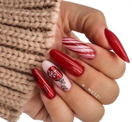 Модные мастера нейл - арта поражают обилием идей для создания зимнего дизайна. 06