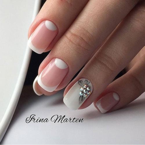 Обычный французский маникюр, это скучно. 06