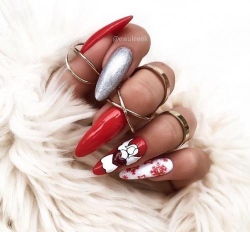 Модные мастера нейл - арта поражают обилием идей для создания зимнего дизайна. 02