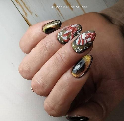 Модные мастера нейл - арта поражают обилием идей для создания зимнего дизайна. 09