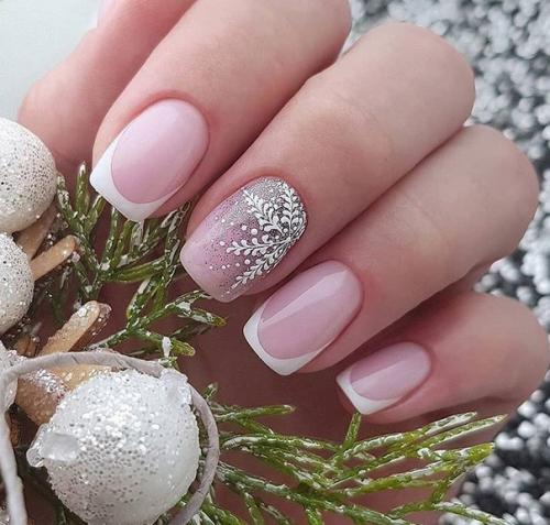 Самые лучшие идеи маникюра с снежинками. 06