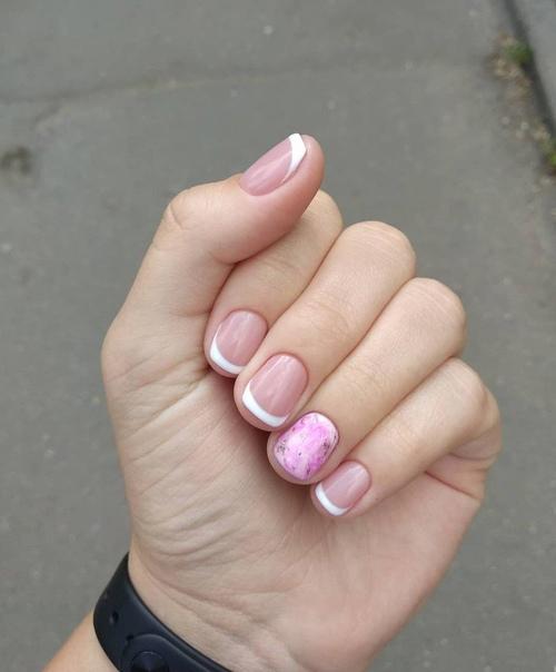 Обычный французский маникюр, это скучно. 05