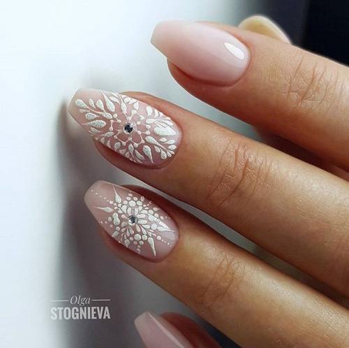 Самые лучшие идеи маникюра с снежинками. 04