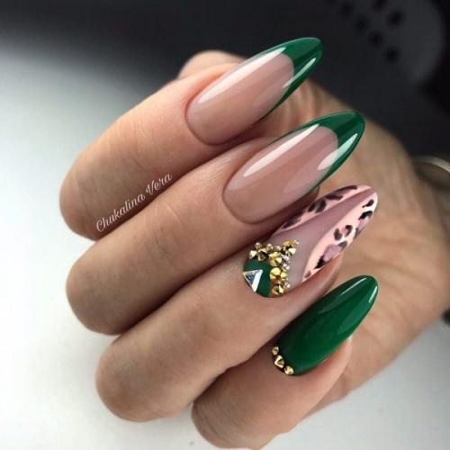 Гламурный дизайн лунок стразами. 01