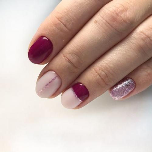 Маникюр на короткие ногти. 09