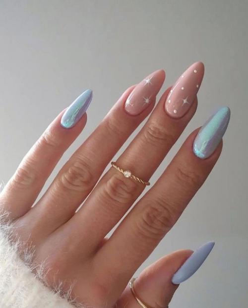 Идеи весеннего маникюра на овальные ногти. 04