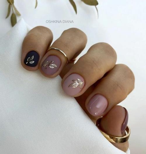 Маникюр на короткие ногти. 08