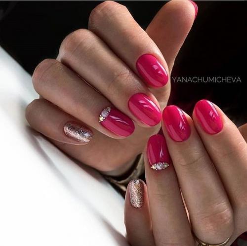 Маникюр на короткие ногти. 01