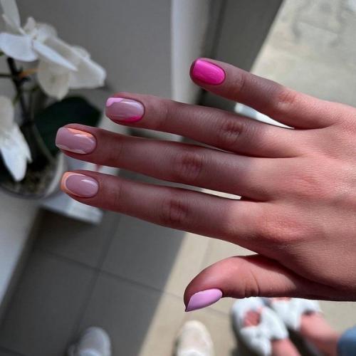 Подборка идей дизайна весеннего маникюра, на короткие ноготки. 04