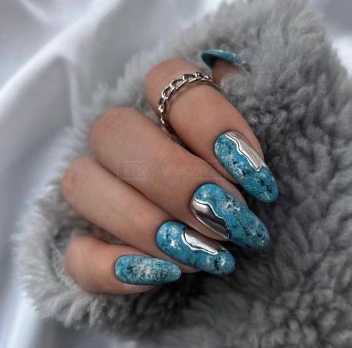 Подборки маникюра на длинные ногти. 08