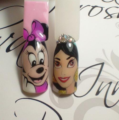 Мои первые мультяшки дисней роспись гель лаками выполнена. 05