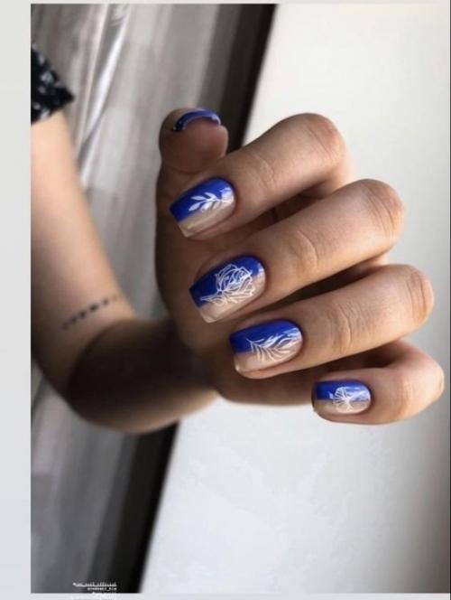 Красивый маникюр на короткие ногти. 07