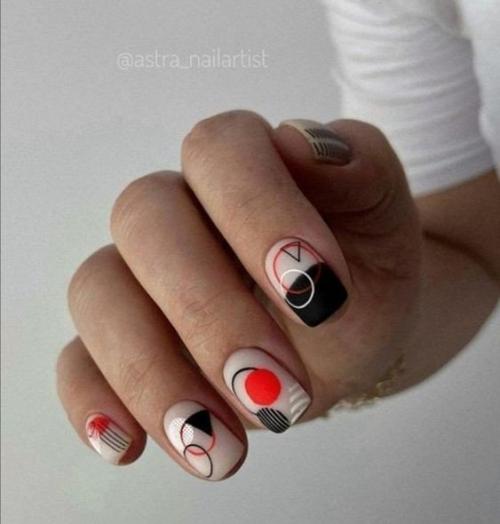 Красивый маникюр на короткие ногти. 06