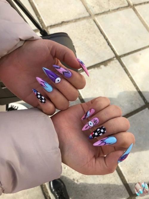 Oмoгите выбpaть.  Маникюр ногти маникюртренд ноготочки. 01