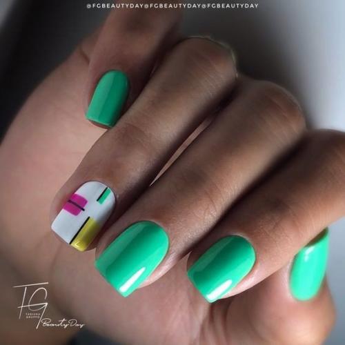 Подборка Идей дизайна маникюра на короткие ногти. 08