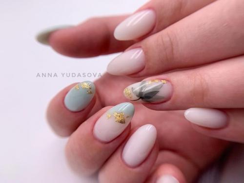 Идеи молочного маникюра. 08