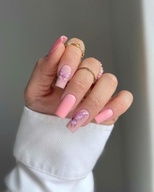 Каруселька с подборкой весенних дизайнов со слайдерами на квадратную форму ногтей. 03