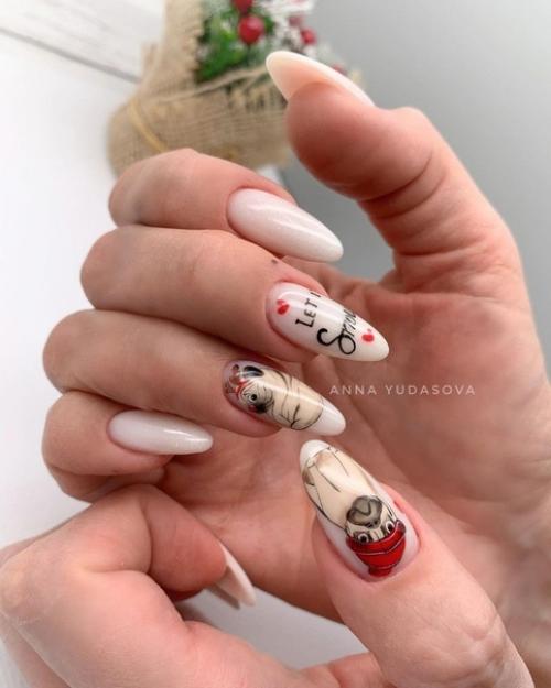 Идеи молочного маникюра. 07