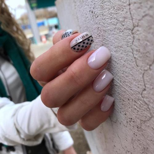 Идеи молочного маникюра. 04