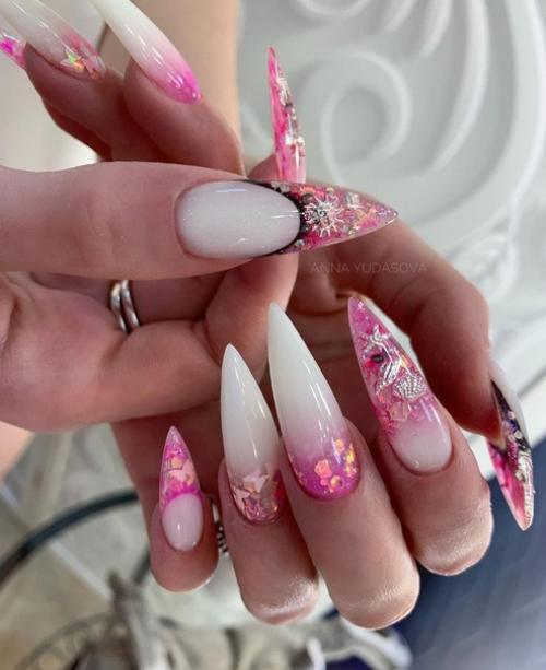 Идеи молочного маникюра. 09