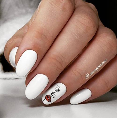 Подборка маникюра в белом цвете. 01