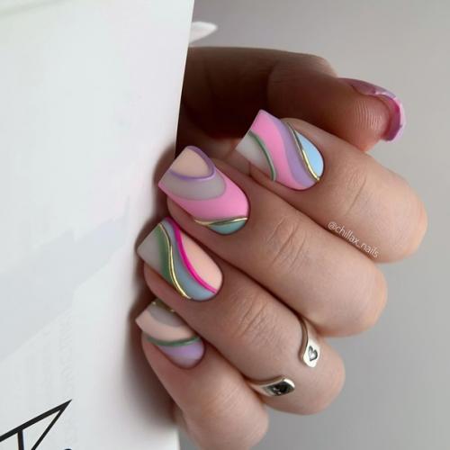 Подборка маникюра на квадратные ногти! 08