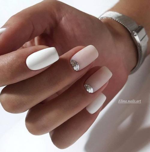 Подборка маникюра в белом цвете. 09