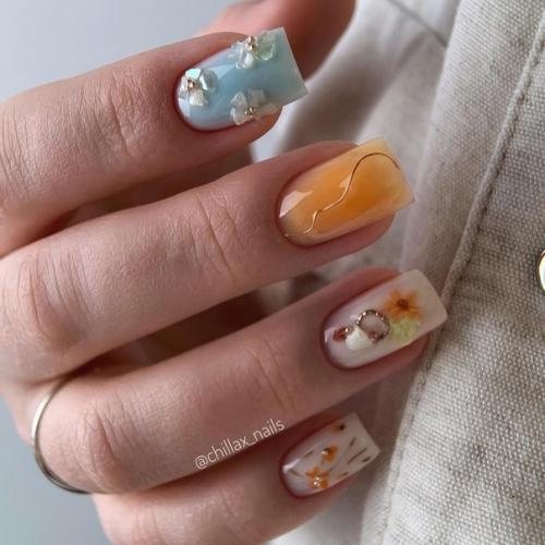 Подборка маникюра на квадратные ногти! 09