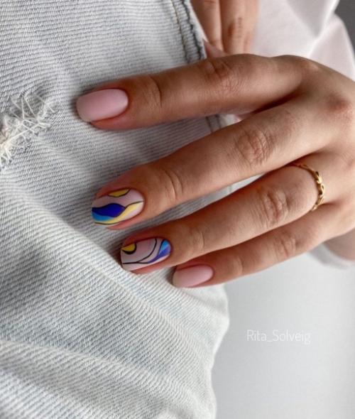 Подборка идей на короткие ногти. 06